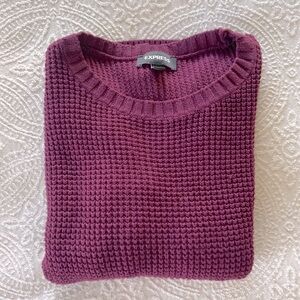 5/$25 || EXPRESS Knit Sweater Top in Maroon Burgandy